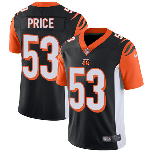 Nike Bengals #53 Billy Price Black Team Color Men's Stitched NFL Vapor Untouchable Limited Jersey Nike Bengals #53 Billy Price Black Team Color Men's Stitched NFL Vapor Untouchable Limited Jersey