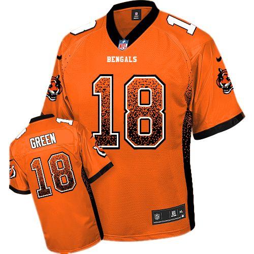 Nike Bengals #18 A.J. Green Orange Alternate Men's Stitched NFL Elite Drift Fashion Jersey Nike Bengals #18 A.J. Green Orange Alternate Men's Stitched NFL Elite Drift Fashion Jersey
