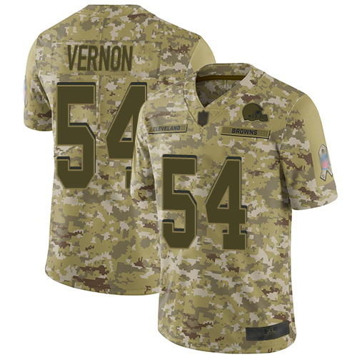 Nike Browns #54 Olivier Vernon Camo Men's Stitched NFL Limited 2018 Salute To Service Jersey Nike Browns #54 Olivier Vernon Camo Men's Stitched NFL Limited 2018 Salute To Service Jersey