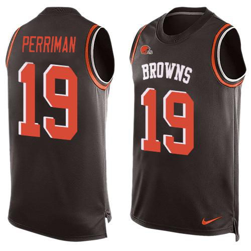 Nike Browns #19 Breshad Perriman Brown Team Color Men's Stitched NFL Limited Tank Top Jersey Nike Browns #19 Breshad Perriman Brown Team Color Men's Stitched NFL Limited Tank Top Jersey