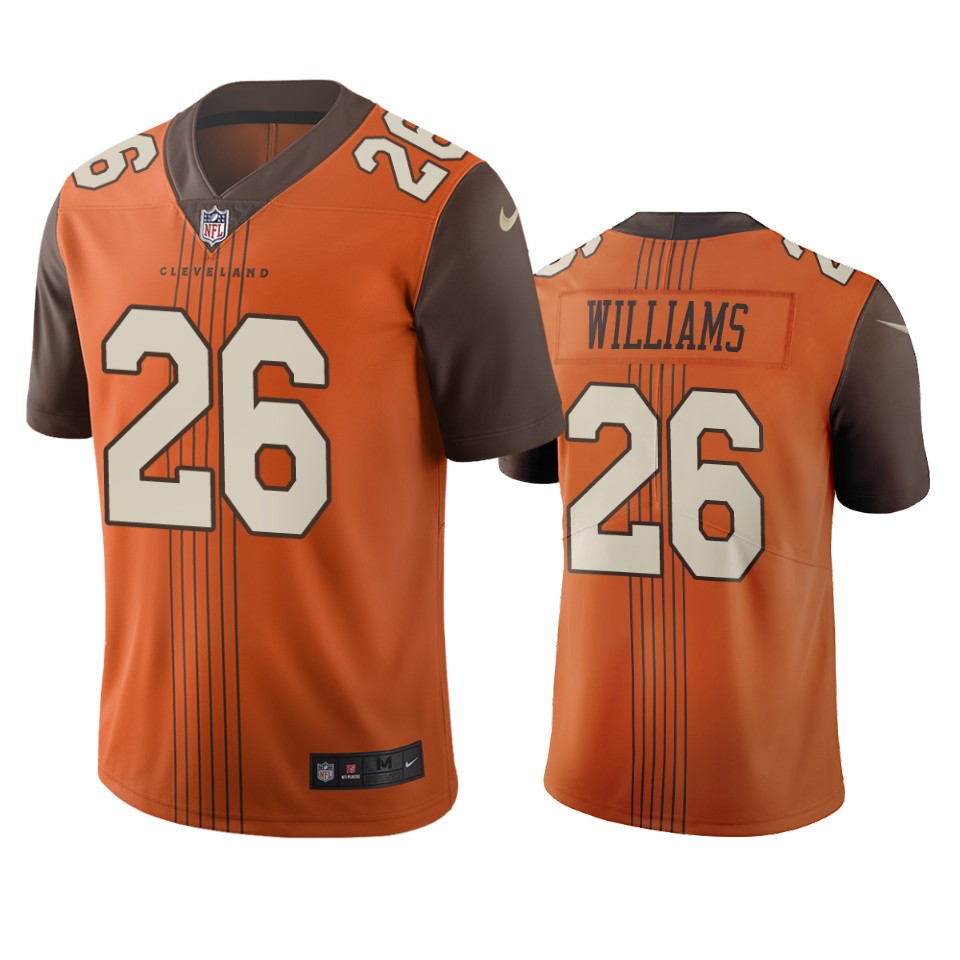 Cleveland Browns #26 Greedy Williams Brown Vapor Limited City Edition NFL Jersey Cleveland Browns #26 Greedy Williams Brown Vapor Limited City Edition NFL Jersey
