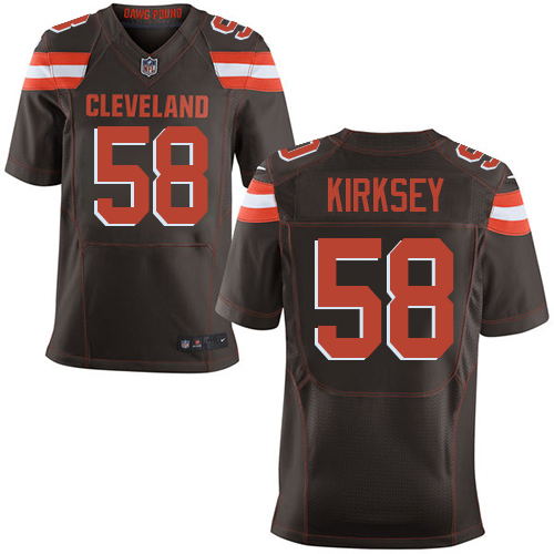 Nike Browns #58 Christian Kirksey Brown Team Color Men's Stitched NFL New Elite Jersey Nike Browns #58 Christian Kirksey Brown Team Color Men's Stitched NFL New Elite Jersey