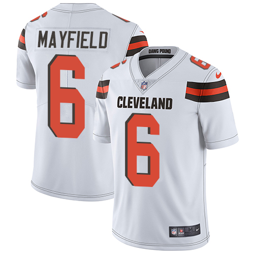 Nike Browns #6 Baker Mayfield White Men's Stitched NFL Vapor Untouchable Limited Jersey Nike Browns #6 Baker Mayfield White Men's Stitched NFL Vapor Untouchable Limited Jersey