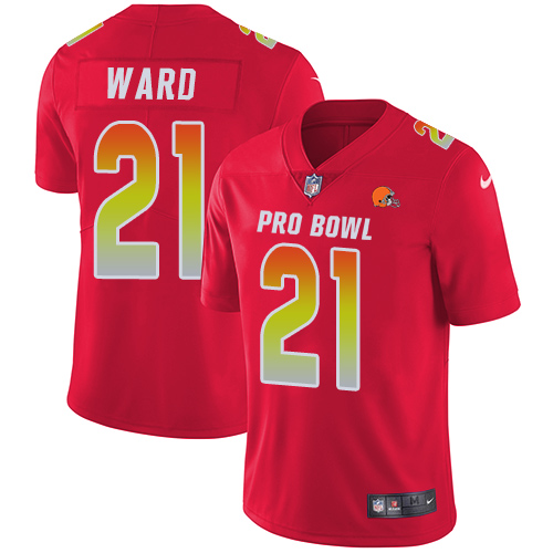 Nike Browns #21 Denzel Ward Red Men's Stitched NFL Limited AFC 2019 Pro Bowl Jersey Nike Browns #21 Denzel Ward Red Men's Stitched NFL Limited AFC 2019 Pro Bowl Jersey