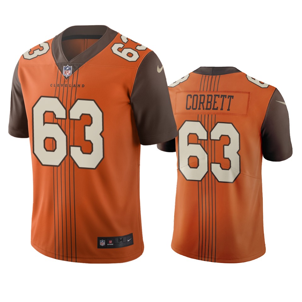 Cleveland Browns #63 Austin Corbett Brown Vapor Limited City Edition NFL Jersey Cleveland Browns #63 Austin Corbett Brown Vapor Limited City Edition NFL Jersey