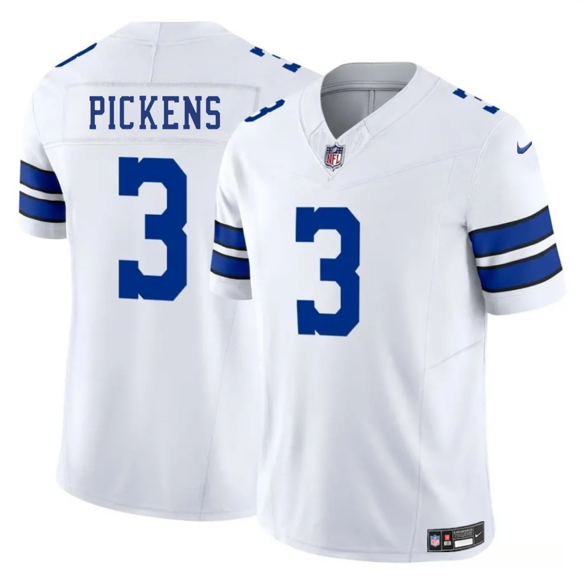 Men's Dallas Cowboys #3 George pickens White 2025 F.U.S.E Vapor Untouchable Limited Stitched Football Jersey Men's Dallas Cowboys #3 George pickens White 2025 F.U.S.E Vapor Untouchable Limited Stitched Football Jersey