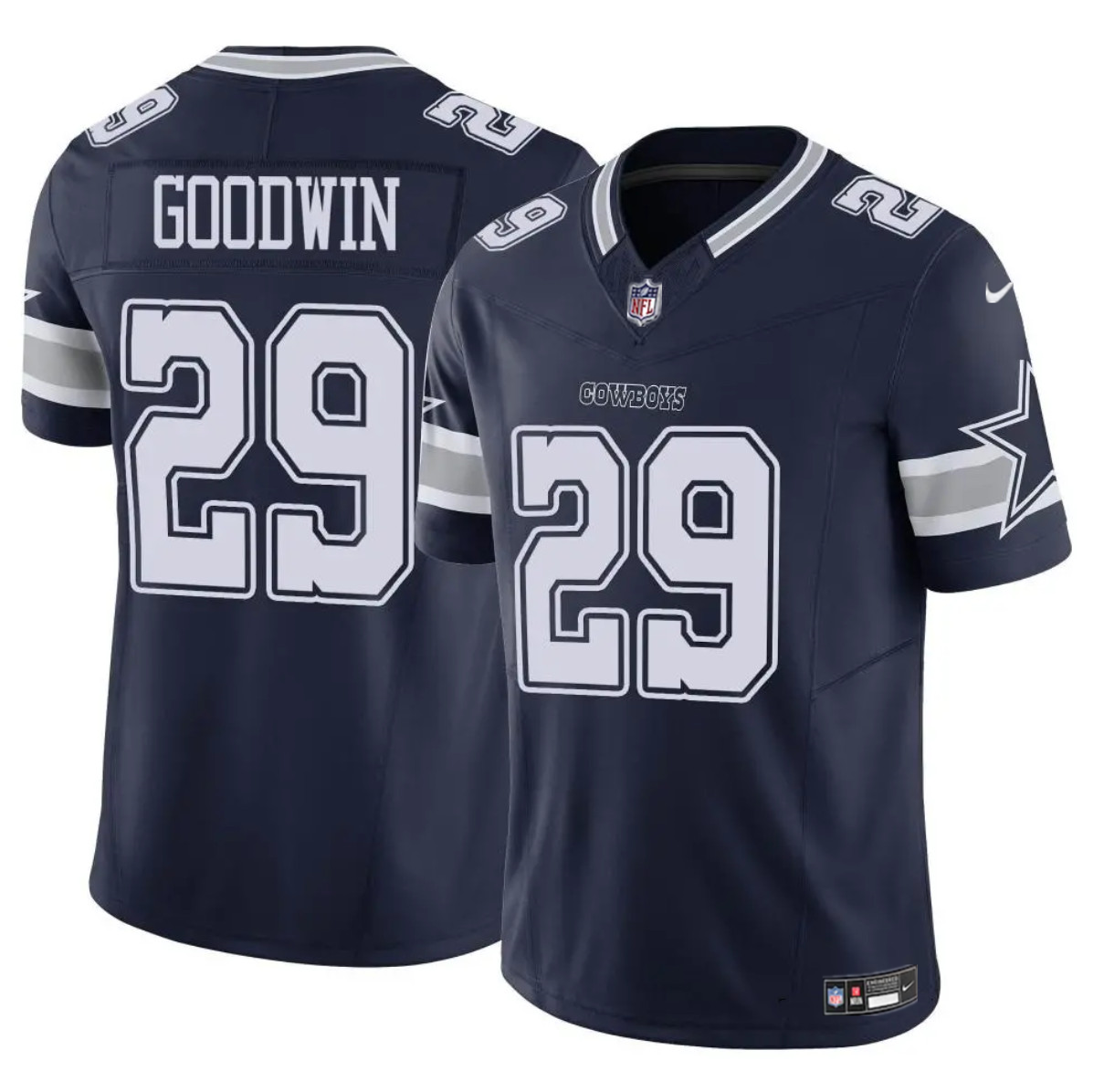 Men's Dallas Cowboys #29 C.J. Goodwin Navy 2025 F.U.S.E Vapor Untouchable Limited Stitched Football Jersey Men's Dallas Cowboys #29 C.J. Goodwin Navy 2025 F.U.S.E Vapor Untouchable Limited Stitched Football Jersey
