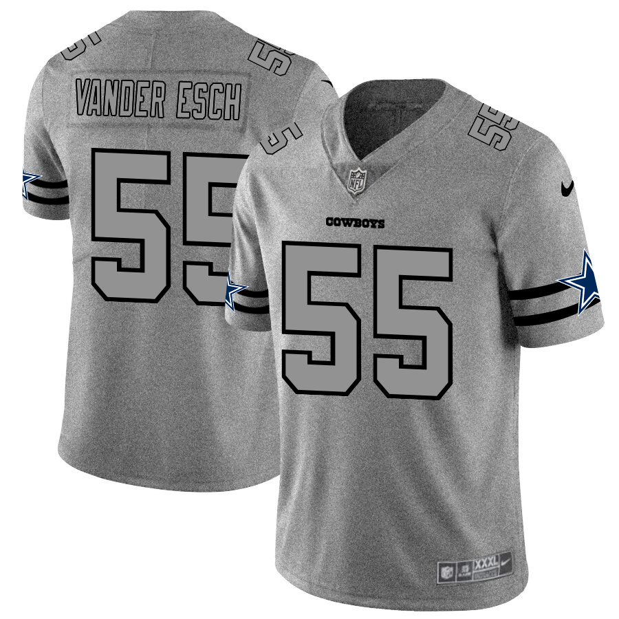 Dallas Cowboys #55 Leighton Vander Esch Men's Nike Gray Gridiron II Vapor Untouchable Limited NFL Jersey Dallas Cowboys #55 Leighton Vander Esch Men's Nike Gray Gridiron II Vapor Untouchable Limited NFL Jersey