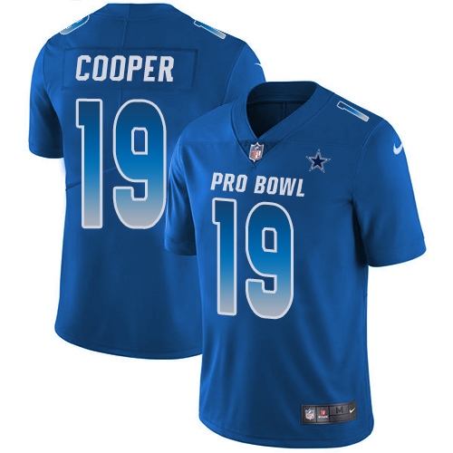 Nike Cowboys #19 Amari Cooper Royal Men's Stitched NFL Limited NFC 2019 Pro Bowl Jersey Nike Cowboys #19 Amari Cooper Royal Men's Stitched NFL Limited NFC 2019 Pro Bowl Jersey