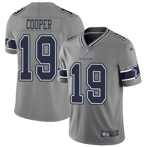 Nike Cowboys #19 Amari Cooper Gray Men's Stitched NFL Limited Inverted Legend Jersey Nike Cowboys #19 Amari Cooper Gray Men's Stitched NFL Limited Inverted Legend Jersey