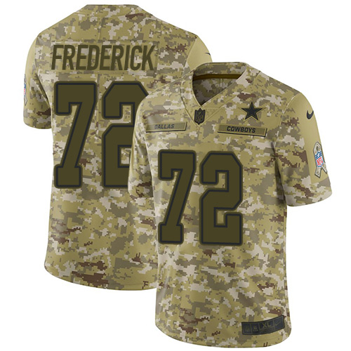 Nike Cowboys #72 Travis Frederick Camo Men's Stitched NFL Limited 2018 Salute To Service Jersey Nike Cowboys #72 Travis Frederick Camo Men's Stitched NFL Limited 2018 Salute To Service Jersey