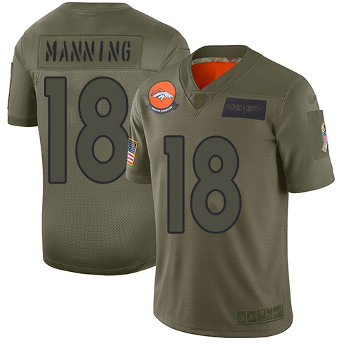 Nike Broncos #18 Peyton Manning Camo Men's Stitched NFL Limited 2019 Salute To Service Jersey Nike Broncos #18 Peyton Manning Camo Men's Stitched NFL Limited 2019 Salute To Service Jersey