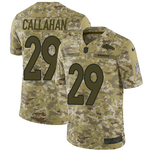 Nike Broncos #29 Bryce Callahan Camo Men's Stitched NFL Limited 2018 Salute To Service Jersey
