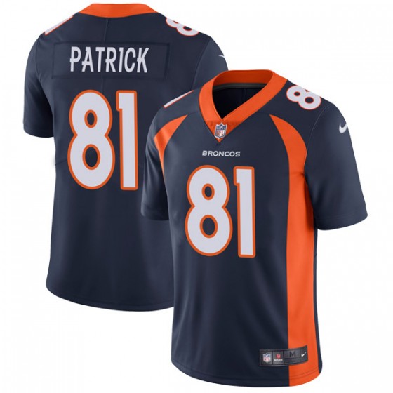 Nike Broncos #81 Tim Patrick Navy Blue Alternate Men's Stitched NFL Vapor Untouchable Limited Jersey Nike Broncos #81 Tim Patrick Navy Blue Alternate Men's Stitched NFL Vapor Untouchable Limited Jersey