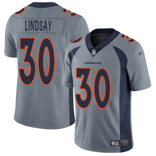 Nike Broncos #30 Phillip Lindsay Gray Men's Stitched NFL Limited Inverted Legend Jersey Nike Broncos #30 Phillip Lindsay Gray Men's Stitched NFL Limited Inverted Legend Jersey