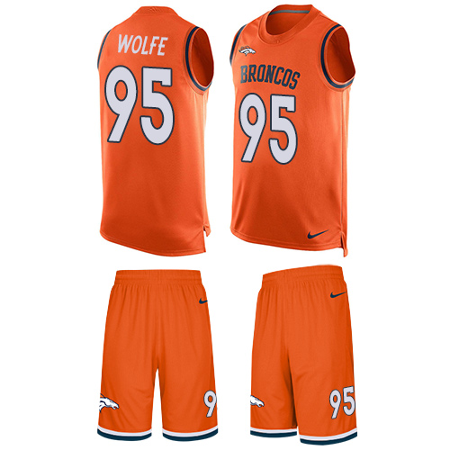 Nike Broncos #95 Derek Wolfe Orange Team Color Men's Stitched NFL Limited Tank Top Suit Jersey Nike Broncos #95 Derek Wolfe Orange Team Color Men's Stitched NFL Limited Tank Top Suit Jersey