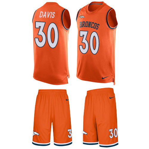 Nike Broncos #30 Terrell Davis Orange Team Color Men's Stitched NFL Limited Tank Top Suit Jersey Nike Broncos #30 Terrell Davis Orange Team Color Men's Stitched NFL Limited Tank Top Suit Jersey