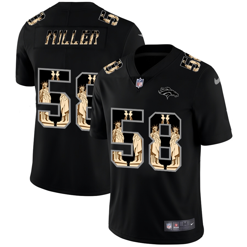 Denver Broncos #58 Von Miller Carbon Black Vapor Statue Of Liberty Limited NFL Jersey Denver Broncos #58 Von Miller Carbon Black Vapor Statue Of Liberty Limited NFL Jersey