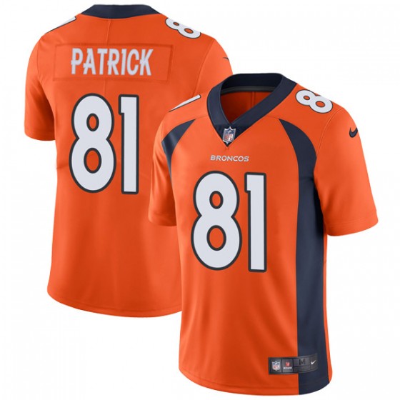 Nike Broncos #81 Tim Patrick Orange Team Color Men's Stitched NFL Vapor Untouchable Limited Jersey Nike Broncos #81 Tim Patrick Orange Team Color Men's Stitched NFL Vapor Untouchable Limited Jersey
