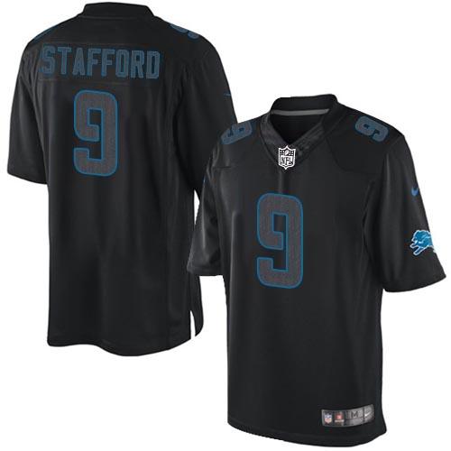 Nike Lions #9 Matthew Stafford Black Men's Stitched NFL Impact Limited Jersey Nike Lions #9 Matthew Stafford Black Men's Stitched NFL Impact Limited Jersey