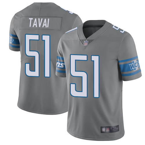 Nike Lions #51 Jahlani Tavai Gray Men's Stitched NFL Limited Rush Jersey Nike Lions #51 Jahlani Tavai Gray Men's Stitched NFL Limited Rush Jersey