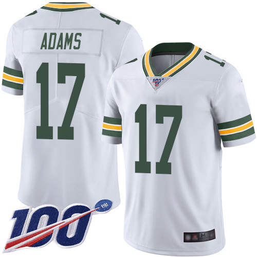 Nike Packers #17 Davante Adams White Men's Stitched NFL 100th Season Vapor Limited Jersey Nike Packers #17 Davante Adams White Men's Stitched NFL 100th Season Vapor Limited Jersey