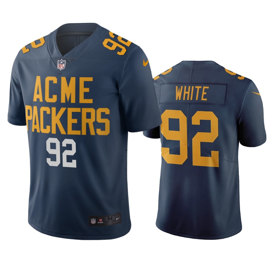 Green Bay Packers #92 Reggie White Navy Vapor Limited City Edition NFL Jersey Green Bay Packers #92 Reggie White Navy Vapor Limited City Edition NFL Jersey