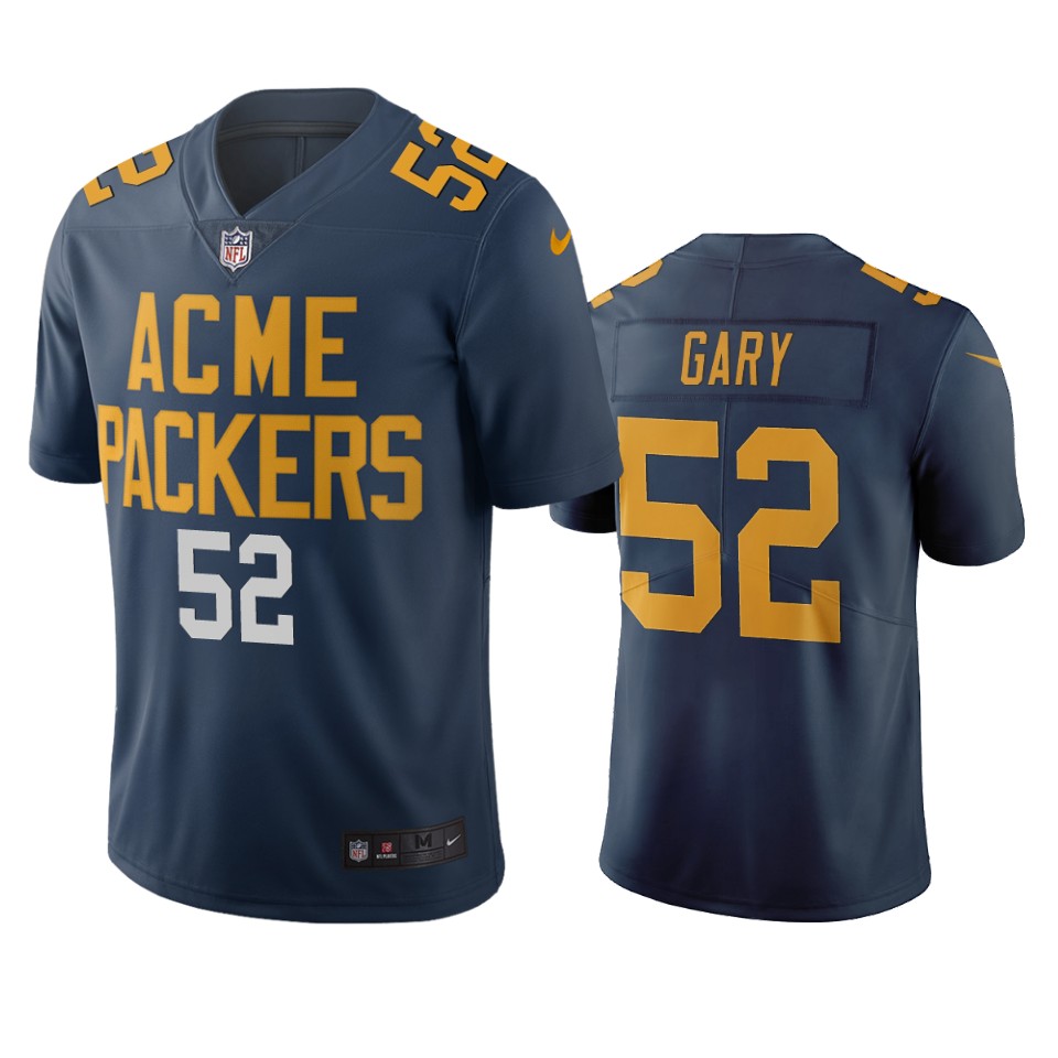 Green Bay Packers #52 Rashan Gary Navy Vapor Limited City Edition NFL Jersey Green Bay Packers #52 Rashan Gary Navy Vapor Limited City Edition NFL Jersey