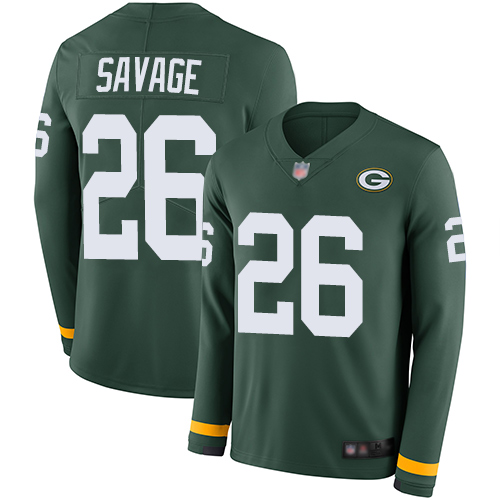 Nike Packers #26 Darnell Savage Green Team Color Men's Stitched NFL Limited Therma Long Sleeve Jersey Nike Packers #26 Darnell Savage Green Team Color Men's Stitched NFL Limited Therma Long Sleeve Jersey