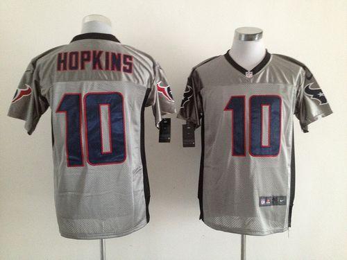 Nike Texans #10 DeAndre Hopkins Grey Shadow Men's Stitched NFL Elite Jersey Nike Texans #10 DeAndre Hopkins Grey Shadow Men's Stitched NFL Elite Jersey