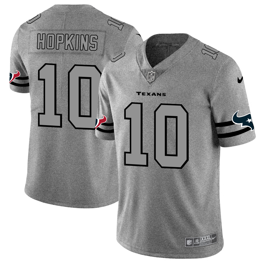 Houston Texans #10 DeAndre Hopkins Men's Nike Gray Gridiron II Vapor Untouchable Limited NFL Jersey
