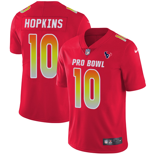 Nike Texans #10 DeAndre Hopkins Red Men's Stitched NFL Limited AFC 2018 Pro Bowl Jersey Nike Texans #10 DeAndre Hopkins Red Men's Stitched NFL Limited AFC 2018 Pro Bowl Jersey