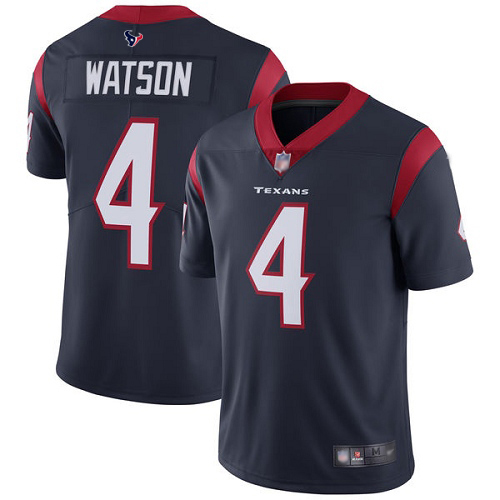 Nike Texans #4 Deshaun Watson Navy Blue Team Color Men's Stitched NFL Vapor Untouchable Limited Jersey Nike Texans #4 Deshaun Watson Navy Blue Team Color Men's Stitched NFL Vapor Untouchable Limited Jersey
