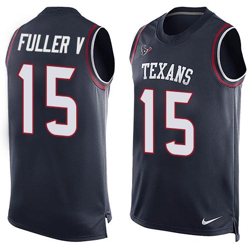 Nike Texans #15 Will Fuller V Navy Blue Team Color Men's Stitched NFL Limited Tank Top Jersey Nike Texans #15 Will Fuller V Navy Blue Team Color Men's Stitched NFL Limited Tank Top Jersey