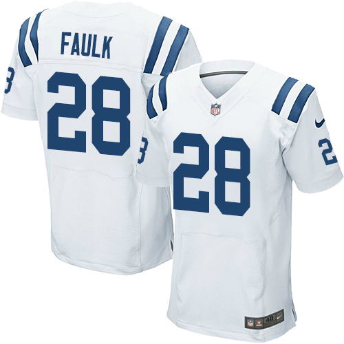 Nike Colts #28 Marshall Faulk White Men's Stitched NFL Elite Jersey Nike Colts #28 Marshall Faulk White Men's Stitched NFL Elite Jersey