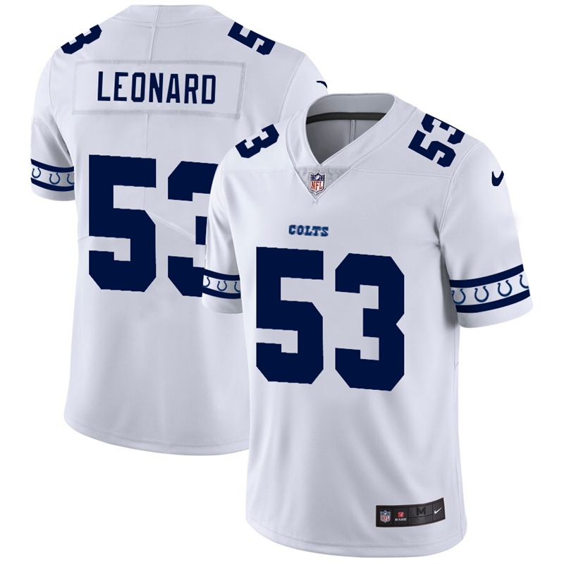 Indianapolis Colts #53 Darius Leonard Nike White Team Logo Vapor Limited NFL Jersey Indianapolis Colts #53 Darius Leonard Nike White Team Logo Vapor Limited NFL Jersey