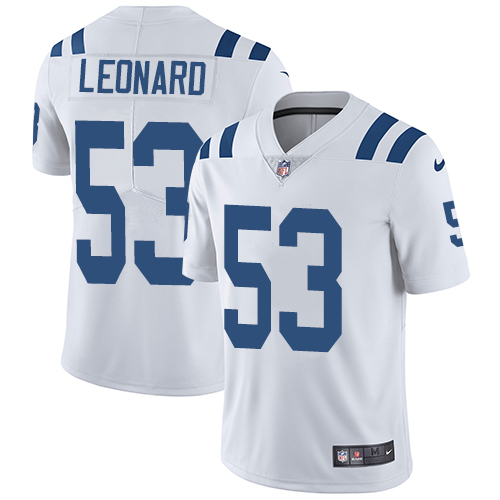 Nike Colts #53 Darius Leonard White Men's Stitched NFL Vapor Untouchable Limited Jersey Nike Colts #53 Darius Leonard White Men's Stitched NFL Vapor Untouchable Limited Jersey
