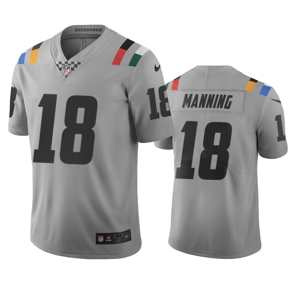 Indianapolis Colts #18 Peyton Manning Gray Vapor Limited City Edition NFL Jersey Indianapolis Colts #18 Peyton Manning Gray Vapor Limited City Edition NFL Jersey