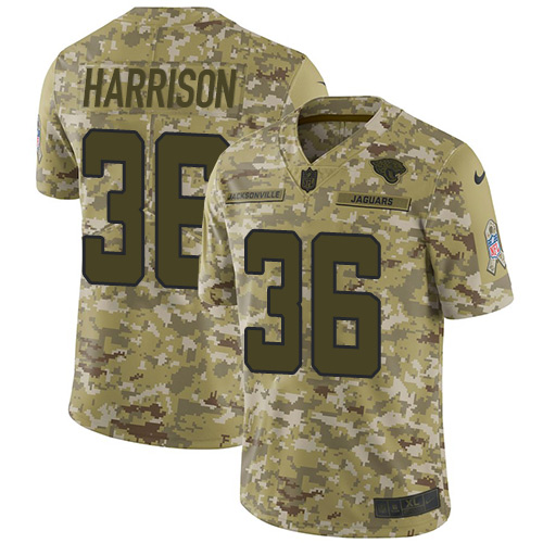 Nike Jaguars #36 Ronnie Harrison Camo Men's Stitched NFL Limited 2018 Salute To Service Jersey Nike Jaguars #36 Ronnie Harrison Camo Men's Stitched NFL Limited 2018 Salute To Service Jersey
