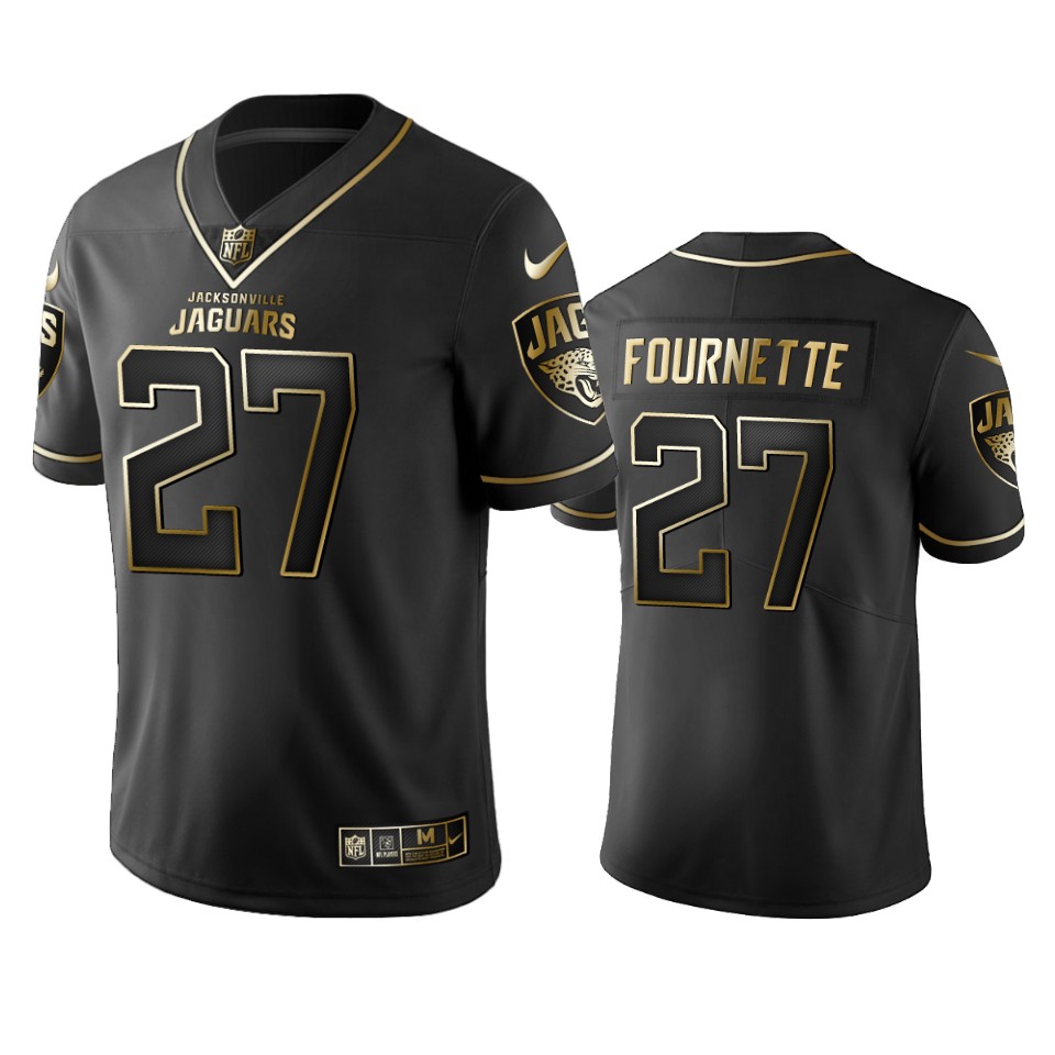 Jaguars #27 Leonard Fournette Men's Stitched NFL Vapor Untouchable Limited Black Golden Jersey Jaguars #27 Leonard Fournette Men's Stitched NFL Vapor Untouchable Limited Black Golden Jersey