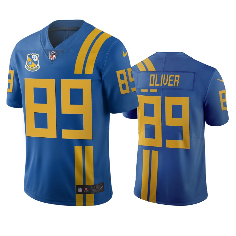 Jacksonville Jaguars #89 Josh Oliver Royal Vapor Limited City Edition NFL Jersey Jacksonville Jaguars #89 Josh Oliver Royal Vapor Limited City Edition NFL Jersey