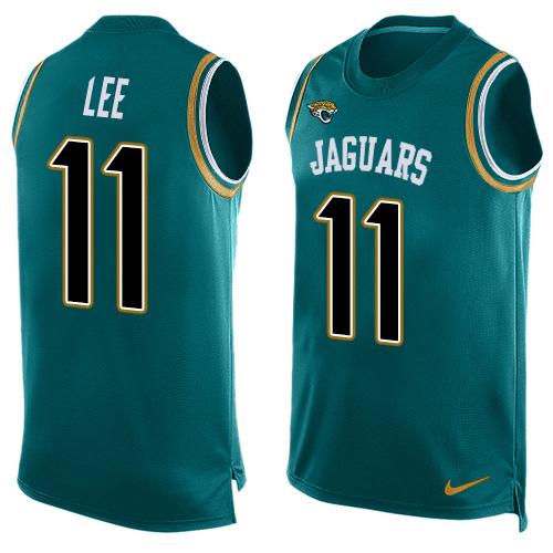 Nike Jaguars #11 Marqise Lee Teal Green Alternate Men's Stitched NFL Limited Tank Top Jersey Nike Jaguars #11 Marqise Lee Teal Green Alternate Men's Stitched NFL Limited Tank Top Jersey