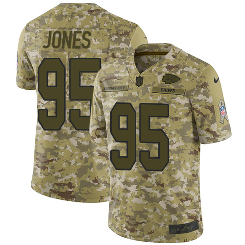 Nike Chiefs #95 Chris Jones Camo Men's Stitched NFL Limited 2018 Salute To Service Jersey Nike Chiefs #95 Chris Jones Camo Men's Stitched NFL Limited 2018 Salute To Service Jersey