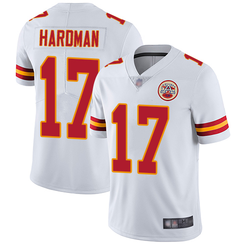 Nike Chiefs #17 Mecole Hardman White Men's Stitched NFL Vapor Untouchable Limited Jersey Nike Chiefs #17 Mecole Hardman White Men's Stitched NFL Vapor Untouchable Limited Jersey