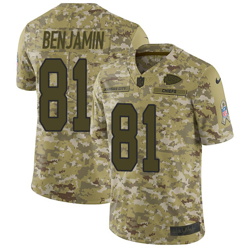 Nike Chiefs #81 Kelvin Benjamin Camo Men's Stitched NFL Limited 2018 Salute To Service Jersey