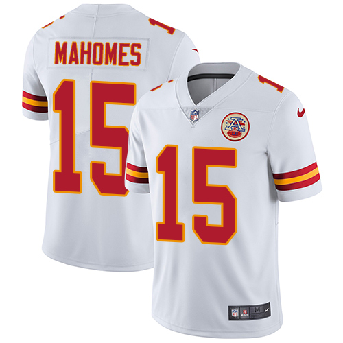Nike Chiefs #15 Patrick Mahomes White Men's Stitched NFL Vapor Untouchable Limited Jersey Nike Chiefs #15 Patrick Mahomes White Men's Stitched NFL Vapor Untouchable Limited Jersey