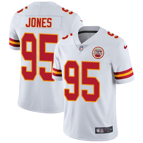 Nike Chiefs #95 Chris Jones White Men's Stitched NFL Vapor Untouchable Limited Jersey Nike Chiefs #95 Chris Jones White Men's Stitched NFL Vapor Untouchable Limited Jersey