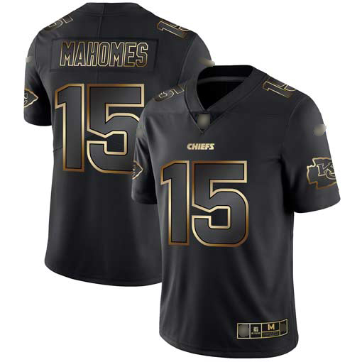 Nike Chiefs #15 Patrick Mahomes Black/Gold Men's Stitched NFL Vapor Untouchable Limited Jersey Nike Chiefs #15 Patrick Mahomes Black/Gold Men's Stitched NFL Vapor Untouchable Limited Jersey
