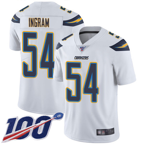 Nike Chargers #54 Melvin Ingram White Men's Stitched NFL 100th Season Vapor Limited Jersey Nike Chargers #54 Melvin Ingram White Men's Stitched NFL 100th Season Vapor Limited Jersey