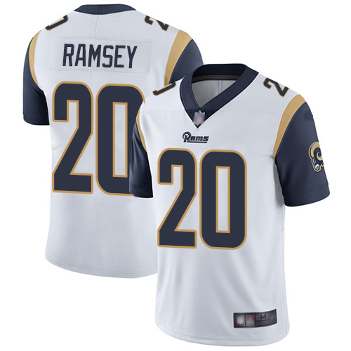Nike Rams #20 Jalen Ramsey White Men's Stitched NFL Vapor Untouchable Limited Jersey Nike Rams #20 Jalen Ramsey White Men's Stitched NFL Vapor Untouchable Limited Jersey